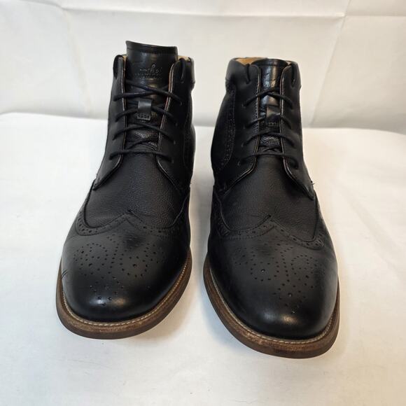 Florsheim Rucci Mens 10M Black Leather Wingtip Ankle Lace Up Boots main image 4